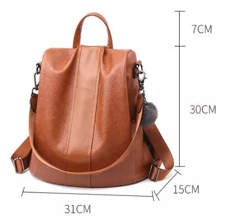2020 Canton Fair Wholesale Anti Theft Women Fashion Nylon Pu Leather Backpack