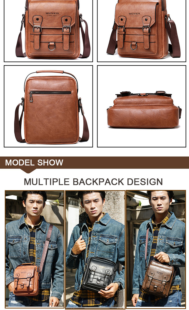 men leather sling bag