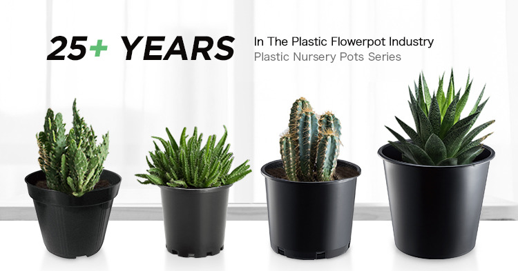 Custom black garden plastic nursery gallon pots wholesale