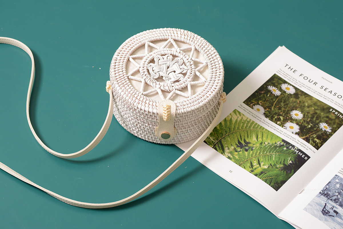 127th Canton Fair hot sale new style rattan bag lady sling bag