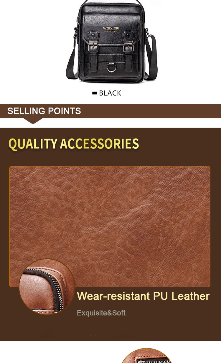 men leather sling bag