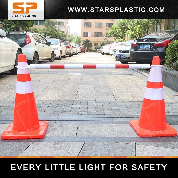 SP-TCB-001 Wholesale Red & White or Black & Yellow ABS Plastic Retractable Traffic Cone Bar