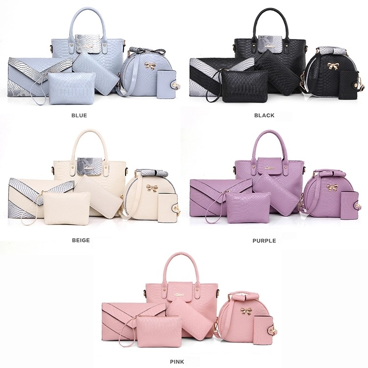 2020 Canton Fair popular women's handbags set 6 in 1 set bags
