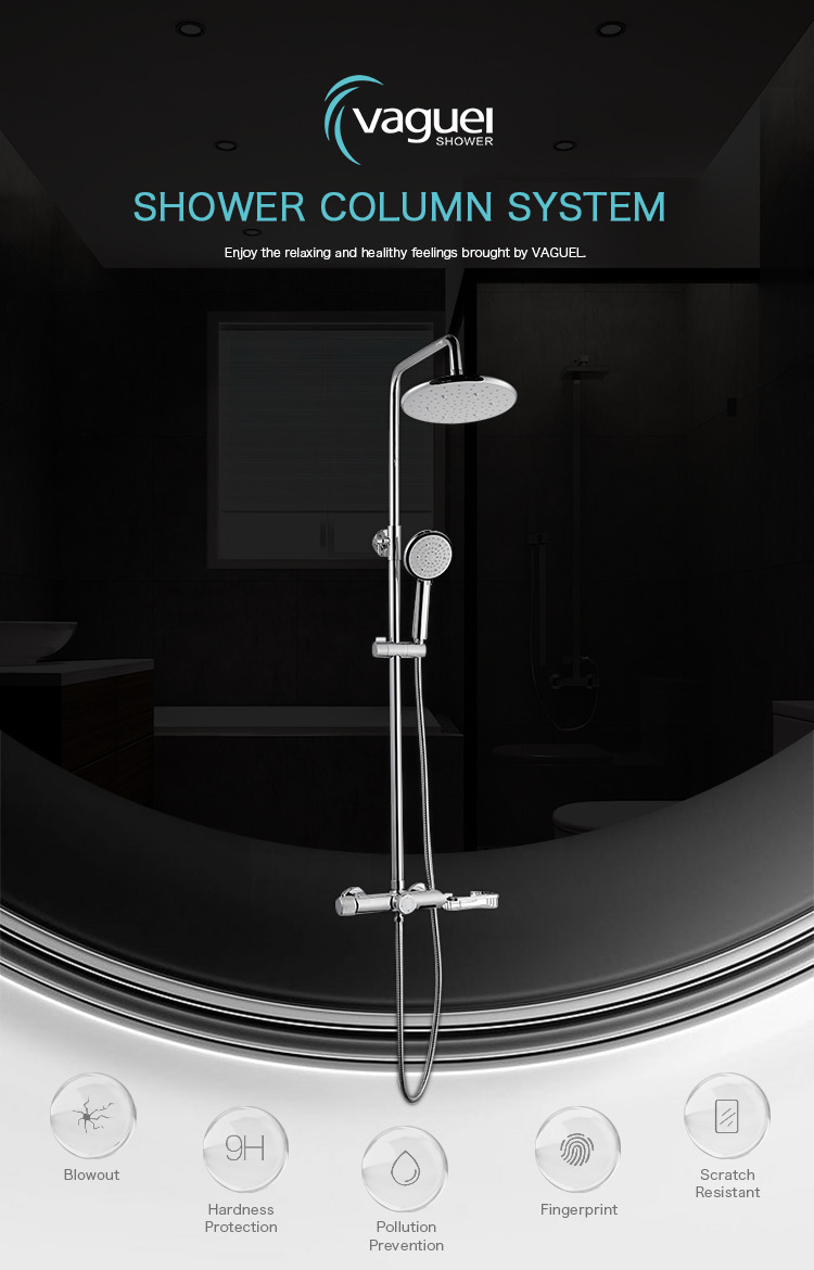 Bathroom luxury stainless steel shower column set