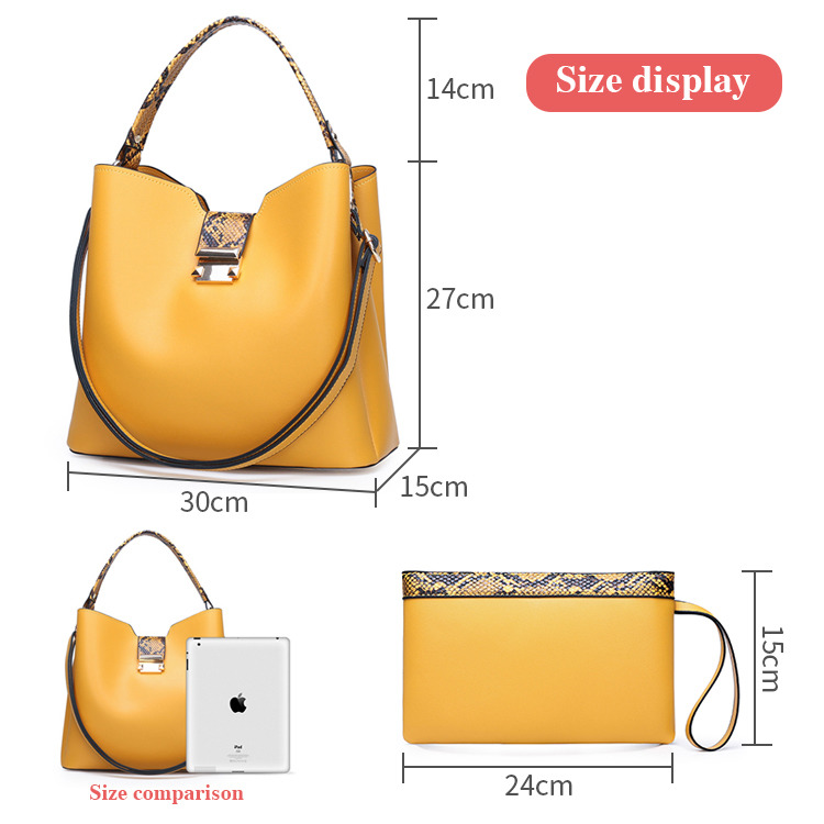 Wholesale PU Leather 2 PCS Handbag Set