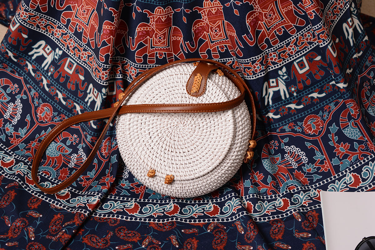 2020 Canton Fair 100%hand make rattan bag