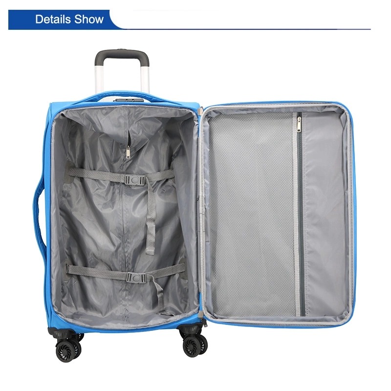 2020 Canton Fair Blue 20 24 28 inch Custom Travel Bags Suitcase Luggage Set