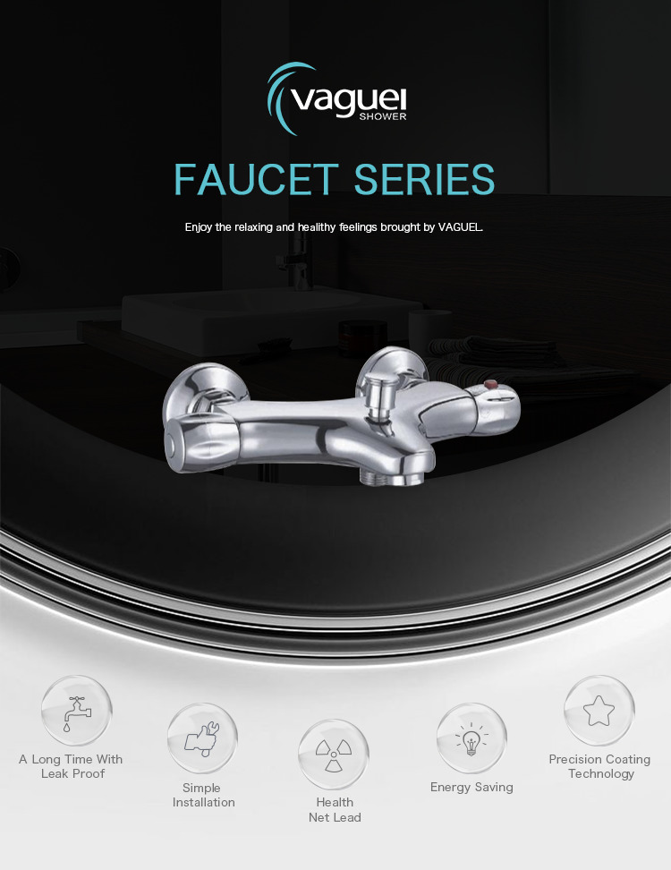 Single lever bathroom diverter flow control valve shower mixer tap faucet set