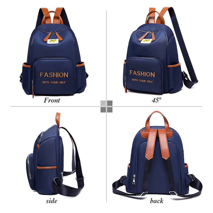 custom women Nylon anti theft backpack