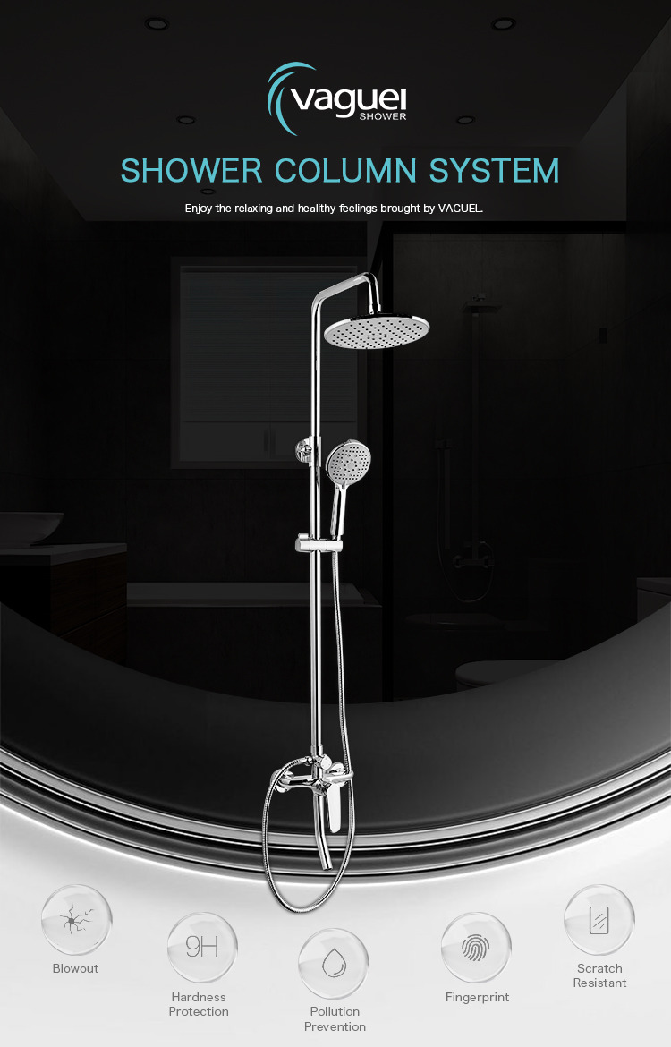 Luxury rainfall round stainless steel steam shower