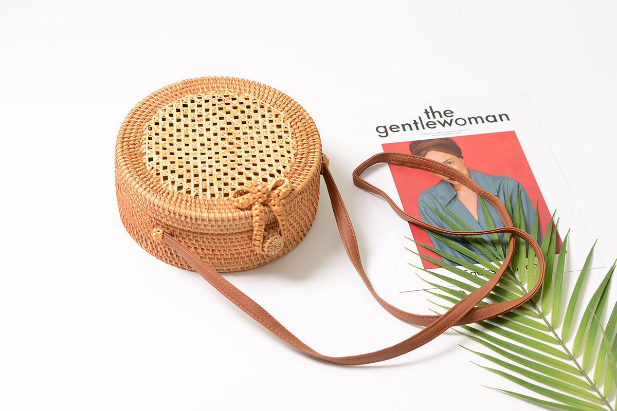 Vintage handmade rattan bag