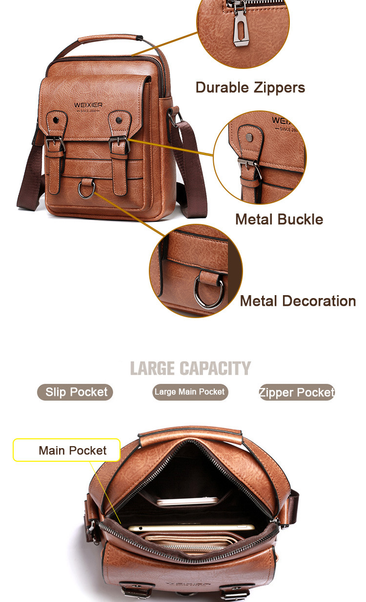 men leather sling bag