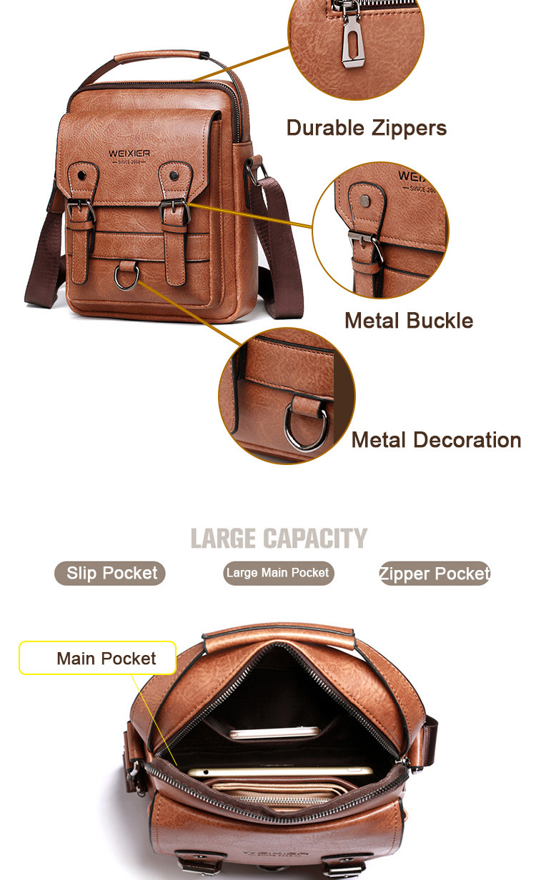 men  leather sling bag