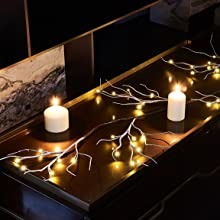 Lighted Garland Snow Dusted