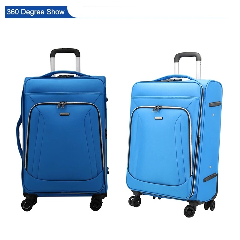 2020 Canton Fair Blue 20 24 28 inch Custom Travel Bags Suitcase Luggage Set