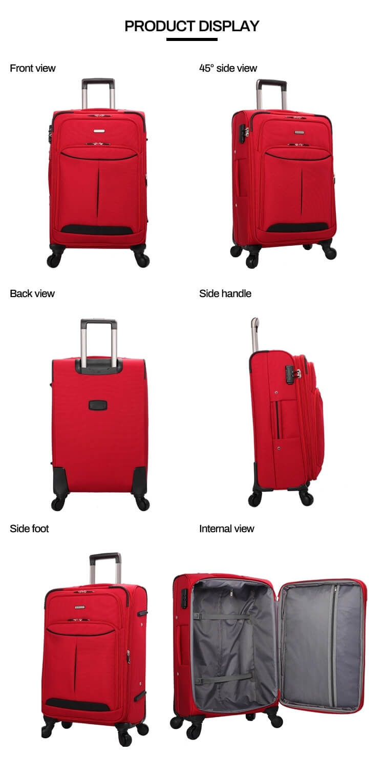 127 canton fair 20 24 28inch 4 wheels Custom Nylon 3 pcs set Travel Carry-on Luggage