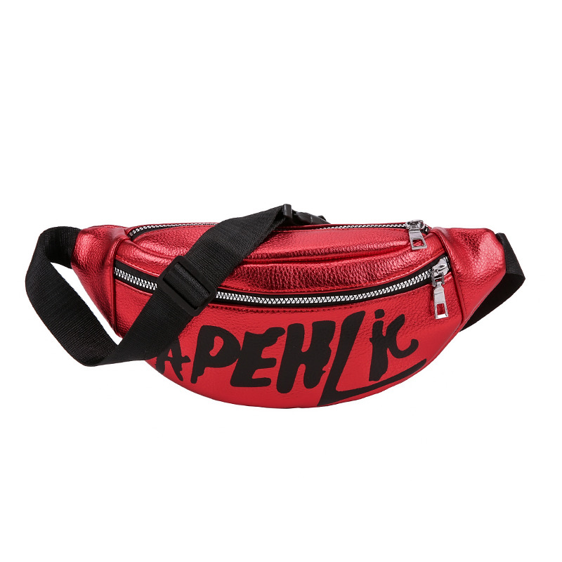 custom wholesales PU fanny pack letters on waist bags ladies fanny pack
