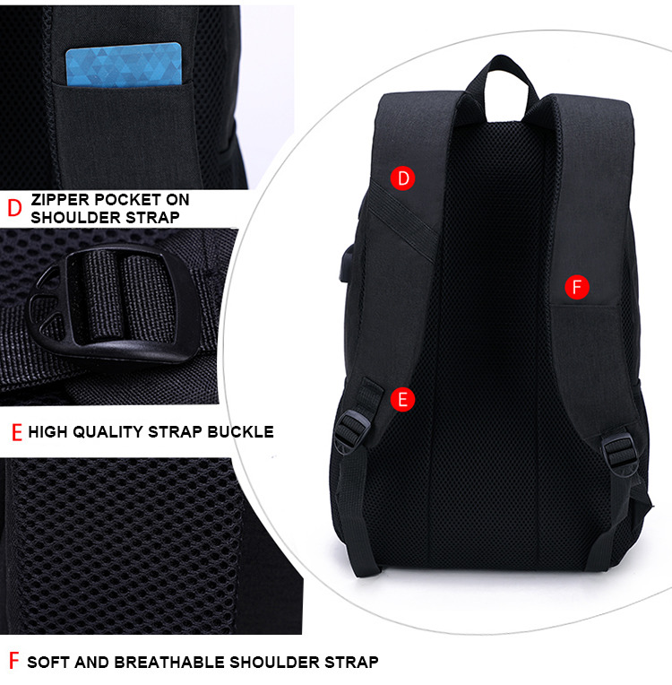 USB laptop backpack
