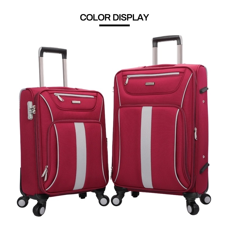 2020 Canton Fair New Design Hit Matching Color Nylon Material 20 24 28 3 pcs Set Travel Bag Suitcase Luggage