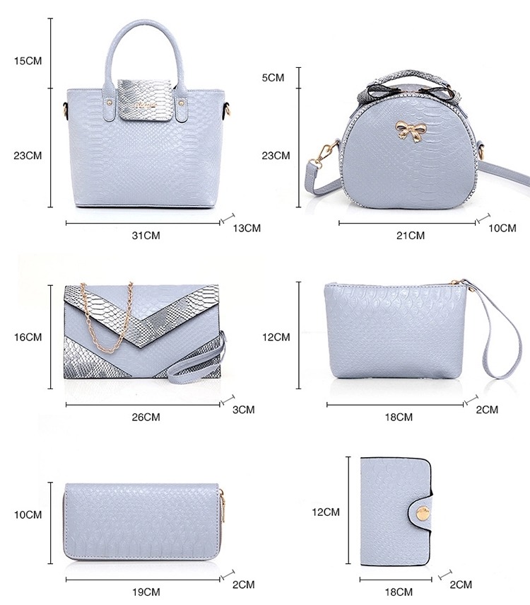 2020 Canton Fair popular women's handbags set 6 in 1 set bags