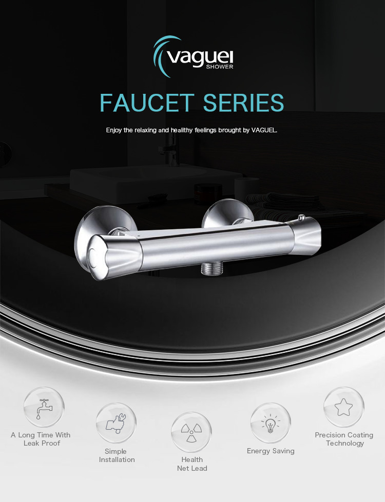 Bath hidden shower set water regulator temperature valve faucet