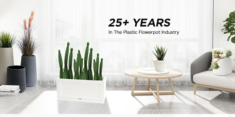 Wholesale garden decor plastic urn flower pots pedestal planters