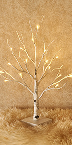 Tabletop Birch Tree Lights 18in