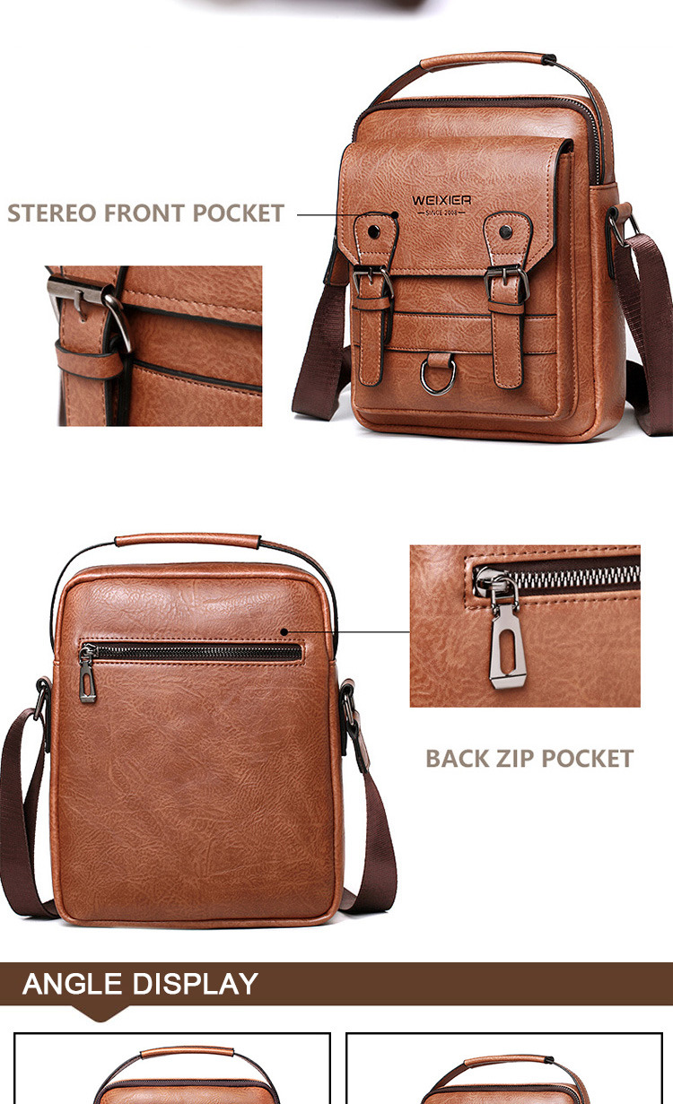 men  leather sling bag