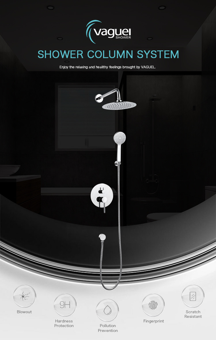 Modern design high quality ABS round hand shower set