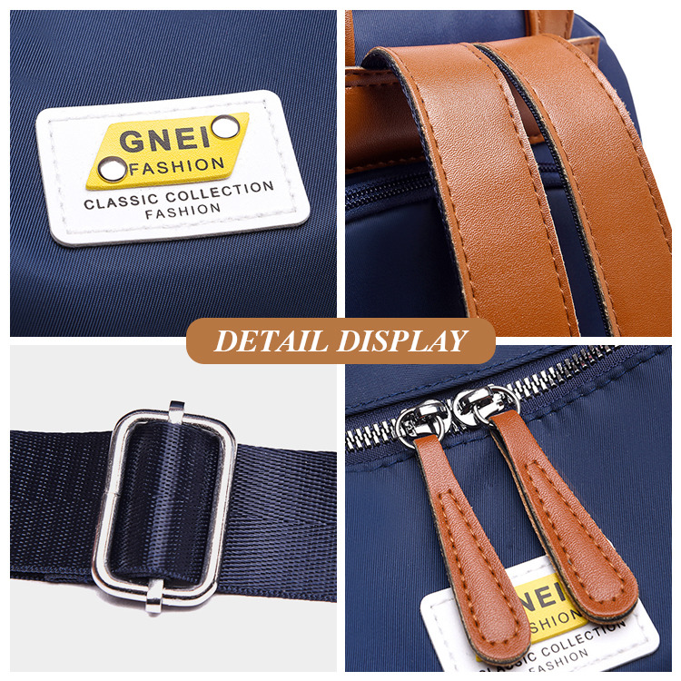 custom women Nylon anti theft backpack