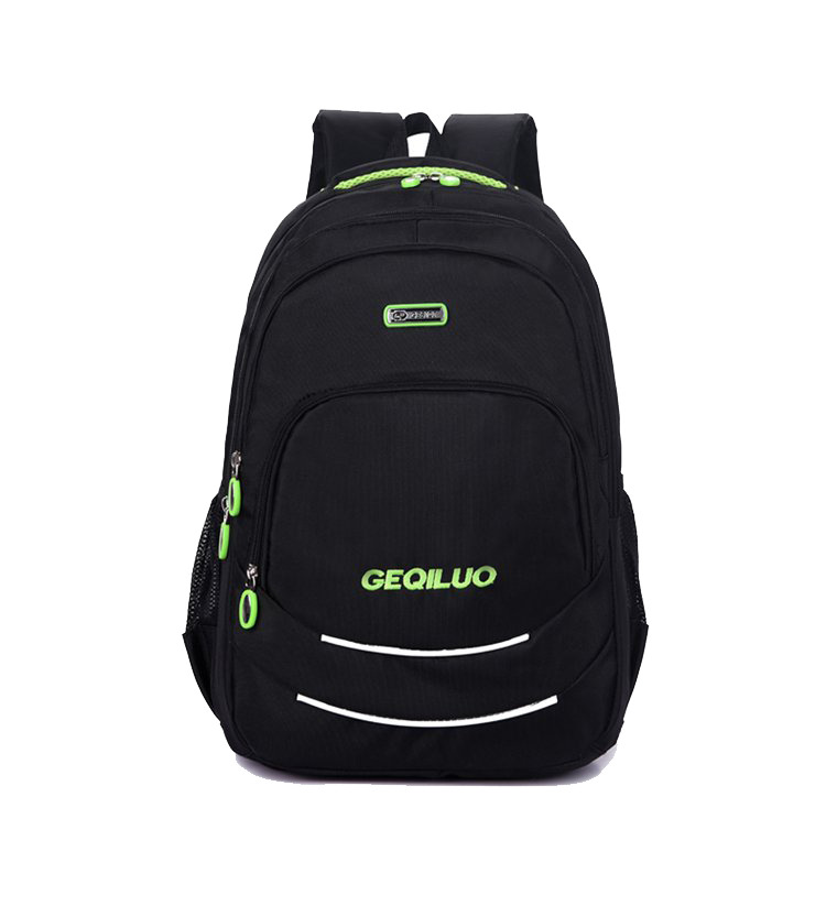 可定制LOGO便宜学生礼品涤纶黑色背包
