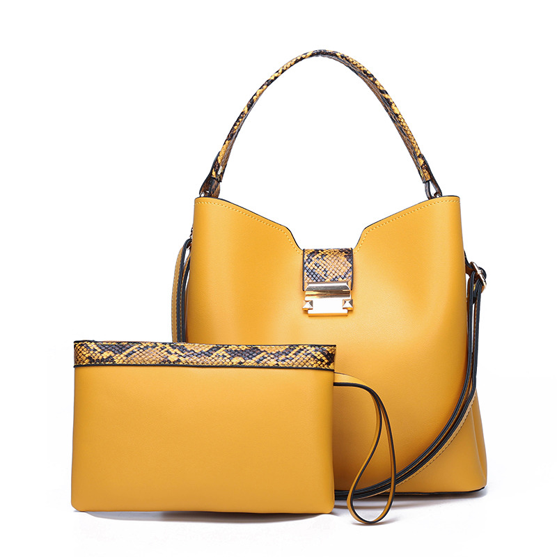 Wholesale PU Leather 2 PCS Handbag Set