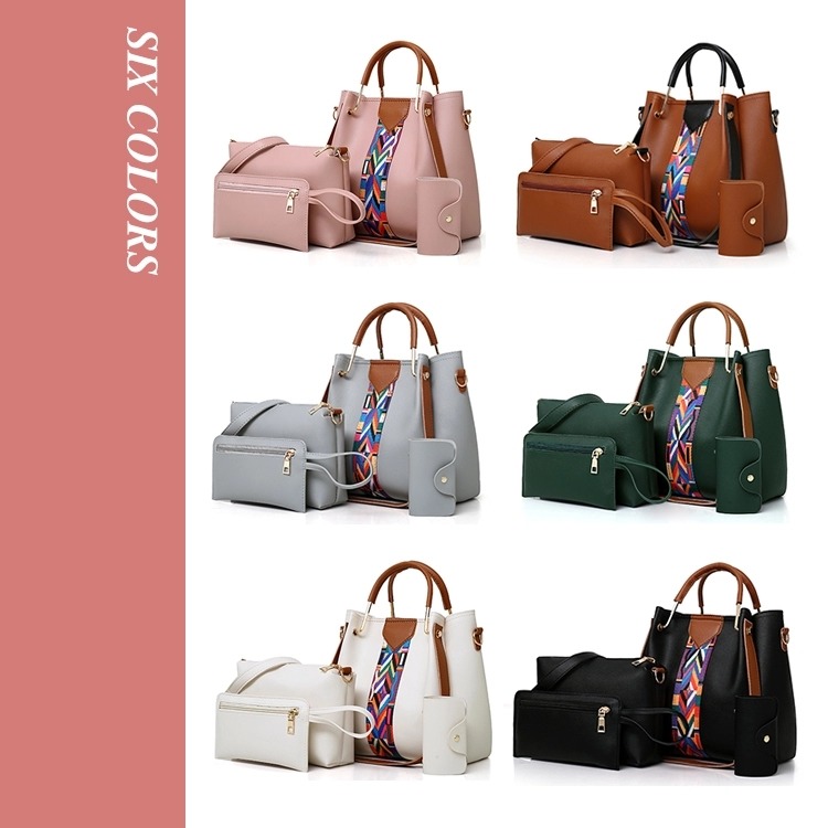 2020 Canton Fair fashion Lady Bag sets PU Handbags 4 Pcs in 1 Set