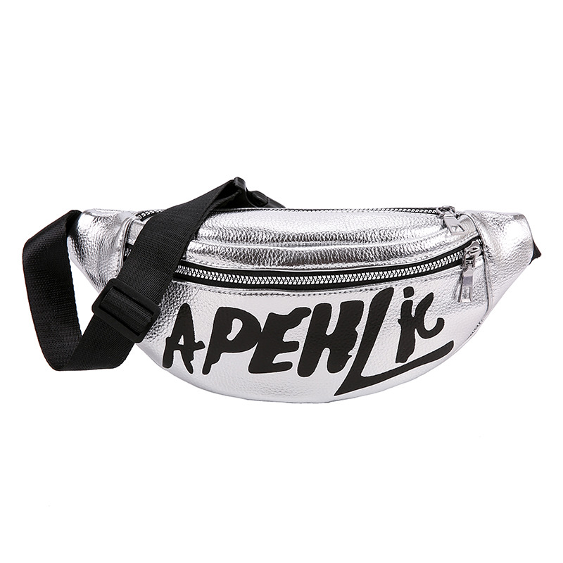 custom wholesales PU fanny pack letters on waist bags ladies fanny pack