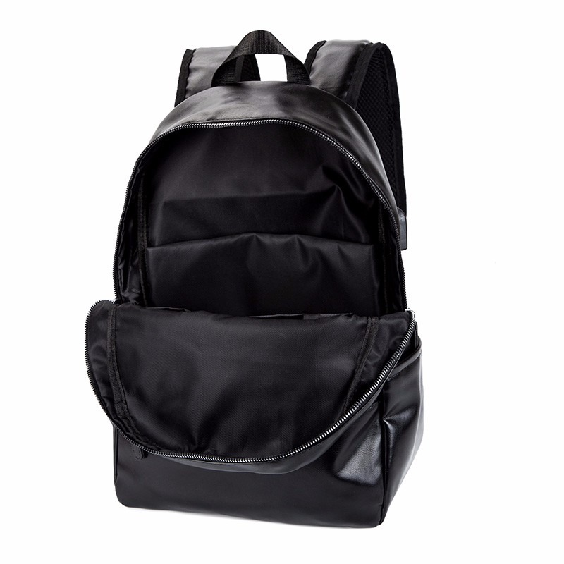 black PU backpack