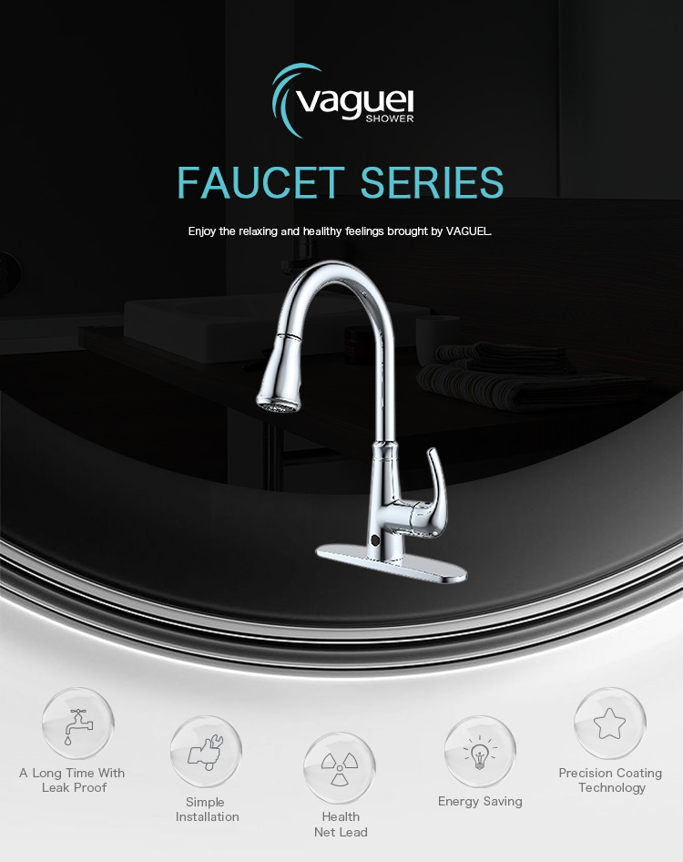 Automatic sensor water tap pull down sprayer sink kitchen faucet