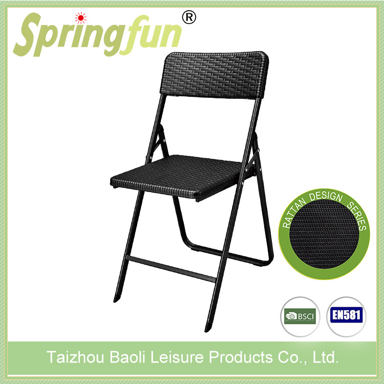 Hot Sale HDPE Outdoor Back Wicker Garden Folding Plastic Chair