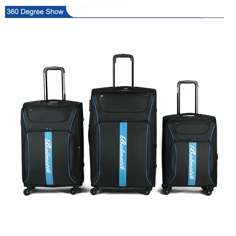 2020 canton fair 20 24 28 inch 4 wheels Custom Nylon 3 pcs set Travel luggage suitcase