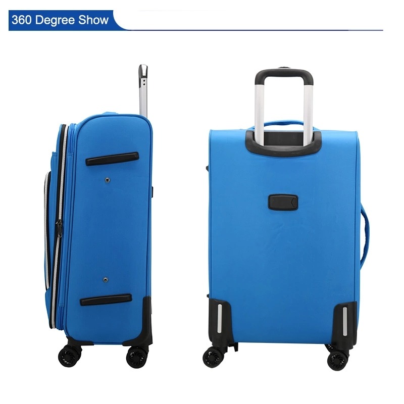 2020 Canton Fair Blue 20 24 28 inch Custom Travel Bags Suitcase Luggage Set
