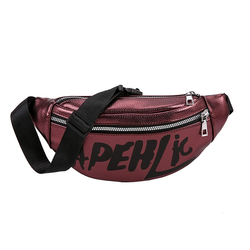 custom wholesales PU fanny pack letters on waist bags ladies fanny pack