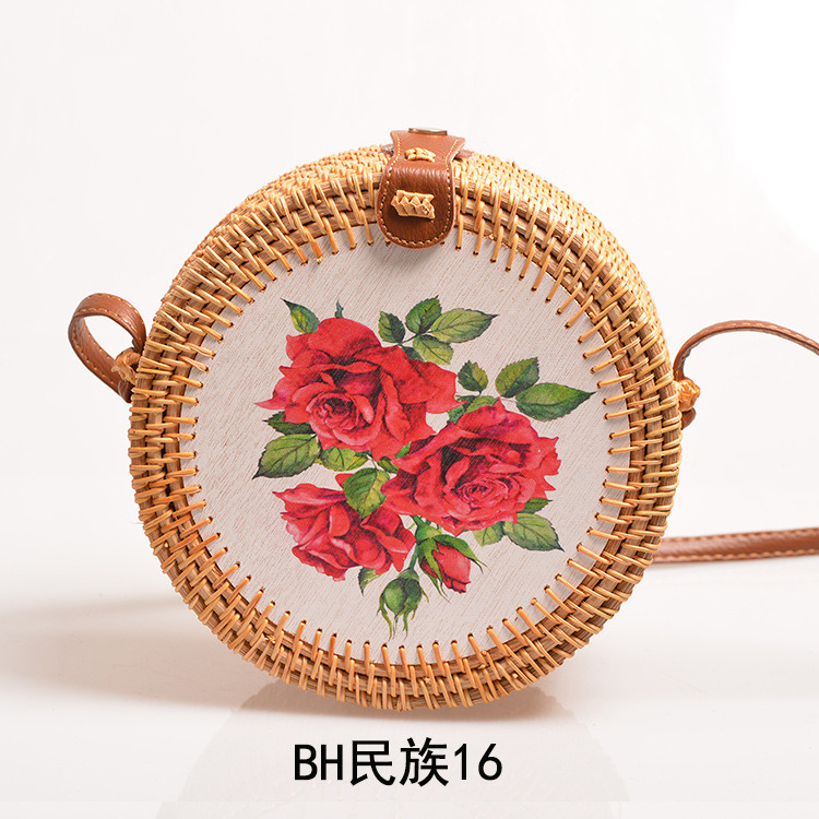 2020 online canton fair hot sale printing rattan bag