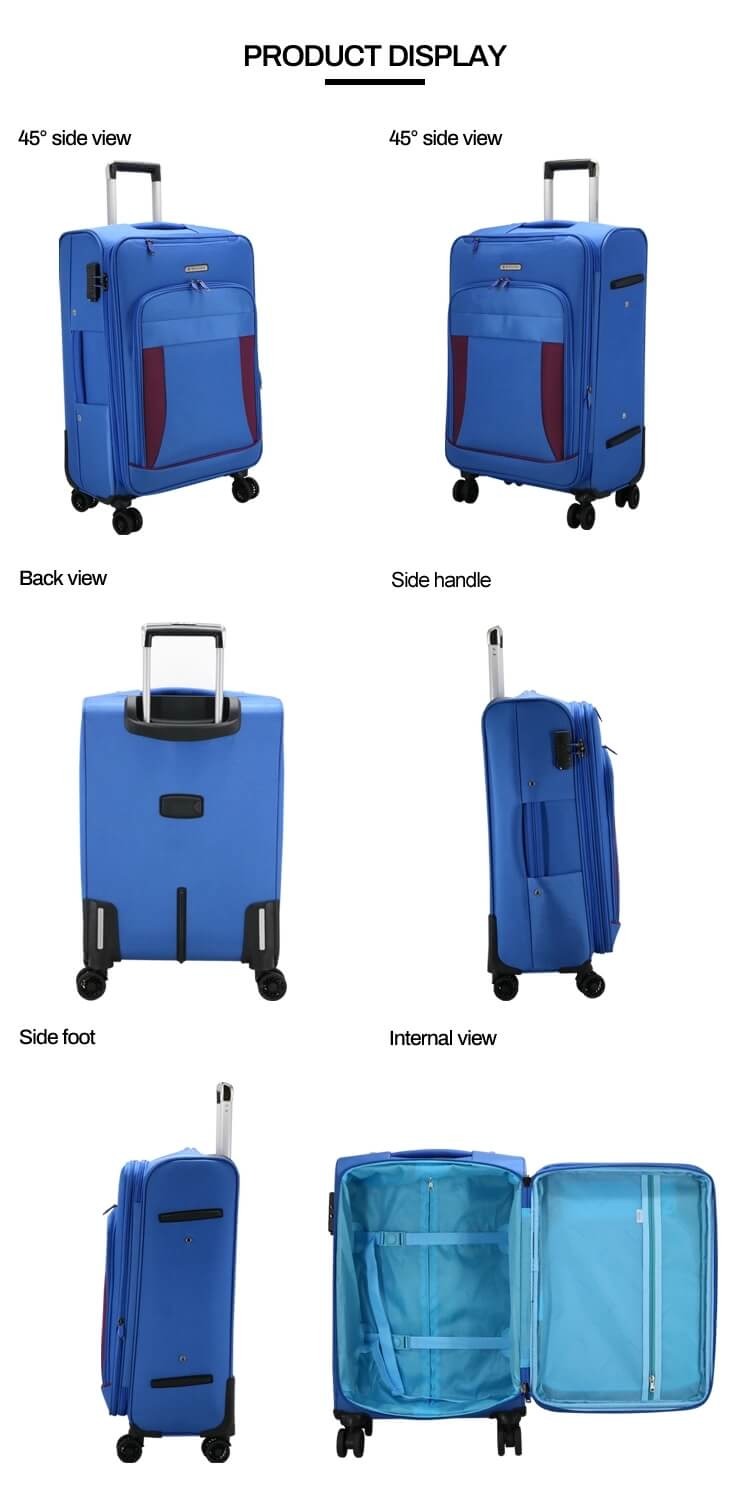 2020 Canton Fair 3pcs set 20" 24" 28" luggage trolley set spinner wheel custom logo wholesale luggage sets