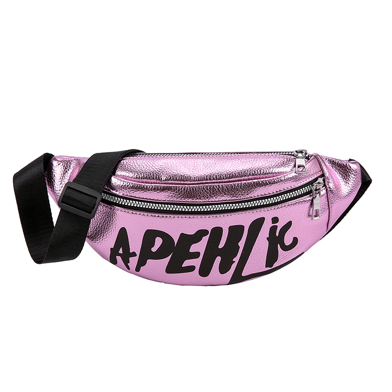 custom wholesales PU fanny pack letters on waist bags ladies fanny pack