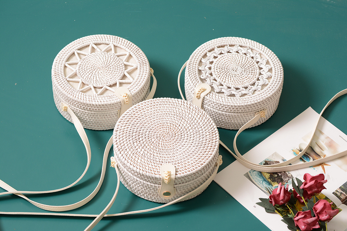 127th Canton Fair hot sale new style rattan bag lady sling bag
